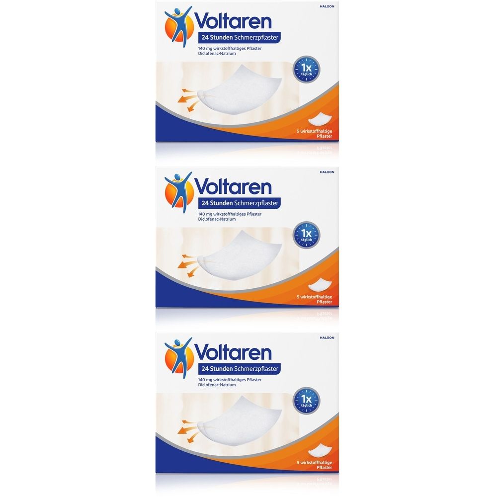 Voltaren 24 Stunden Schmerzpflaster mit Diclofenac bei akuten Muskelschmerzen