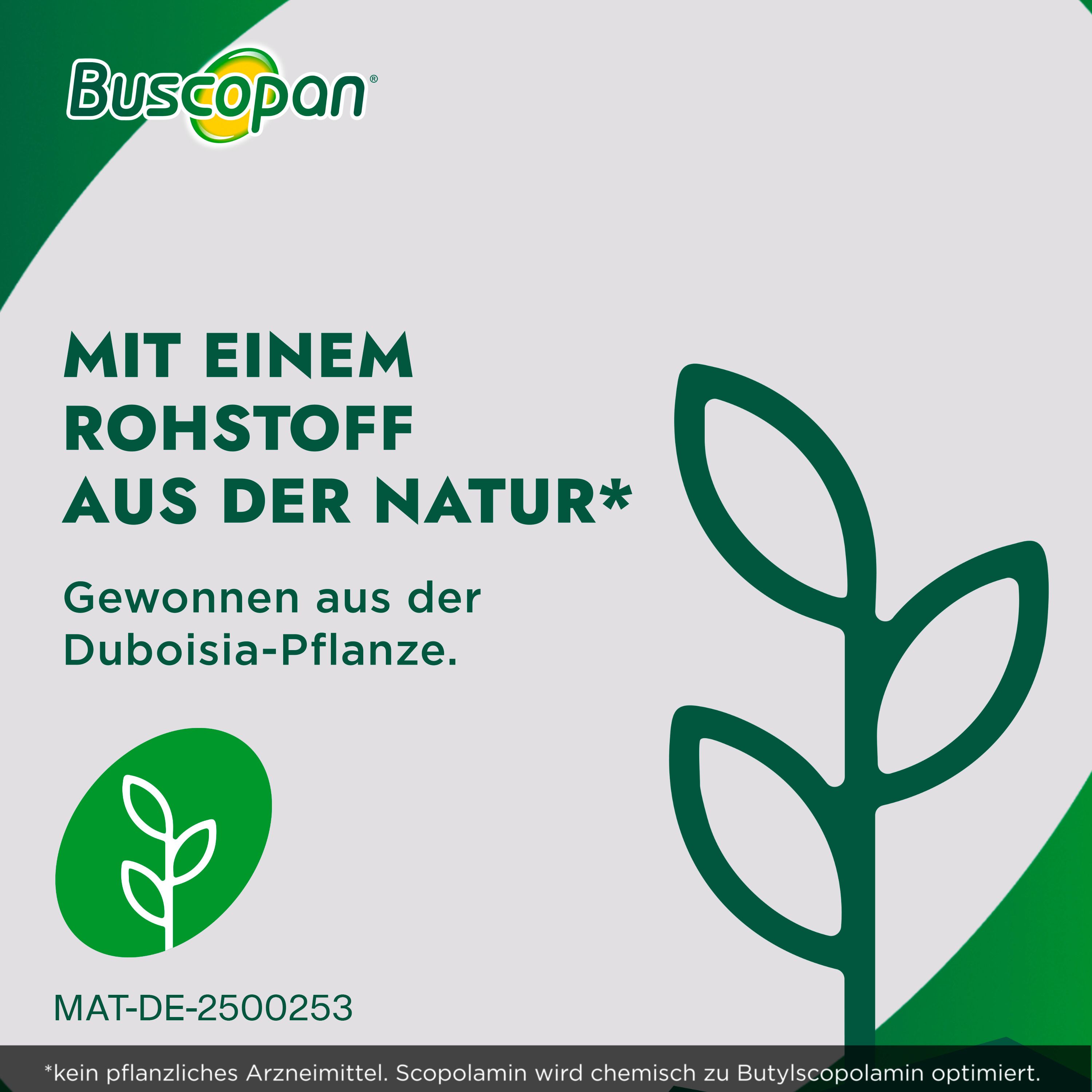 Buscopan Dragées mit Butylscopolamin bei leichten bis mäßig starken Bauchschmerzen und Bauchkrämpfen - schnelle Wirkung - Jetzt 10% mit dem Code nattermann10 sparen*