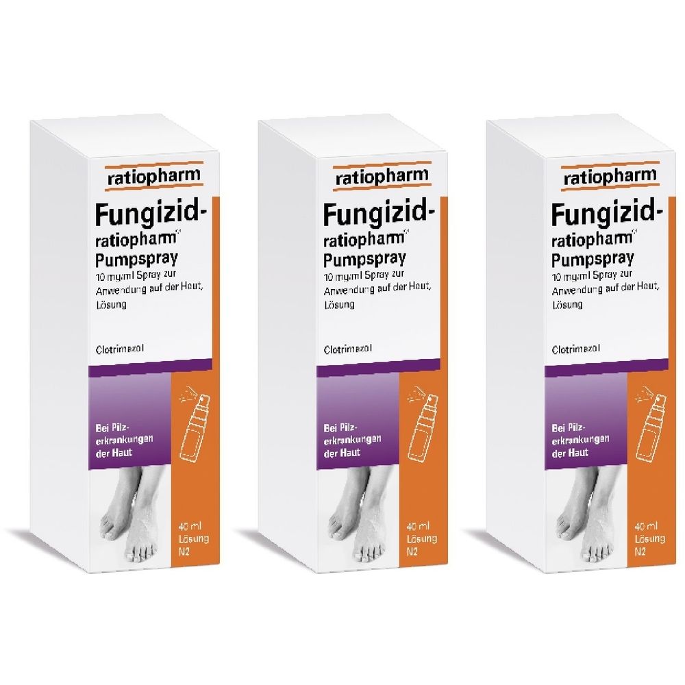 Fungizid-ratiopharm Pumpspray 40 ml - bei Hautpilzerkrankungen wie Fußpilz