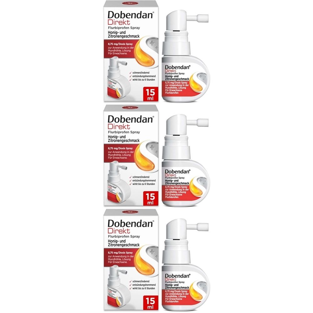Dobendan® Direkt Spray Honig & Zitrone - Bei starken Halsschmerzen und Schluckbeschwerden