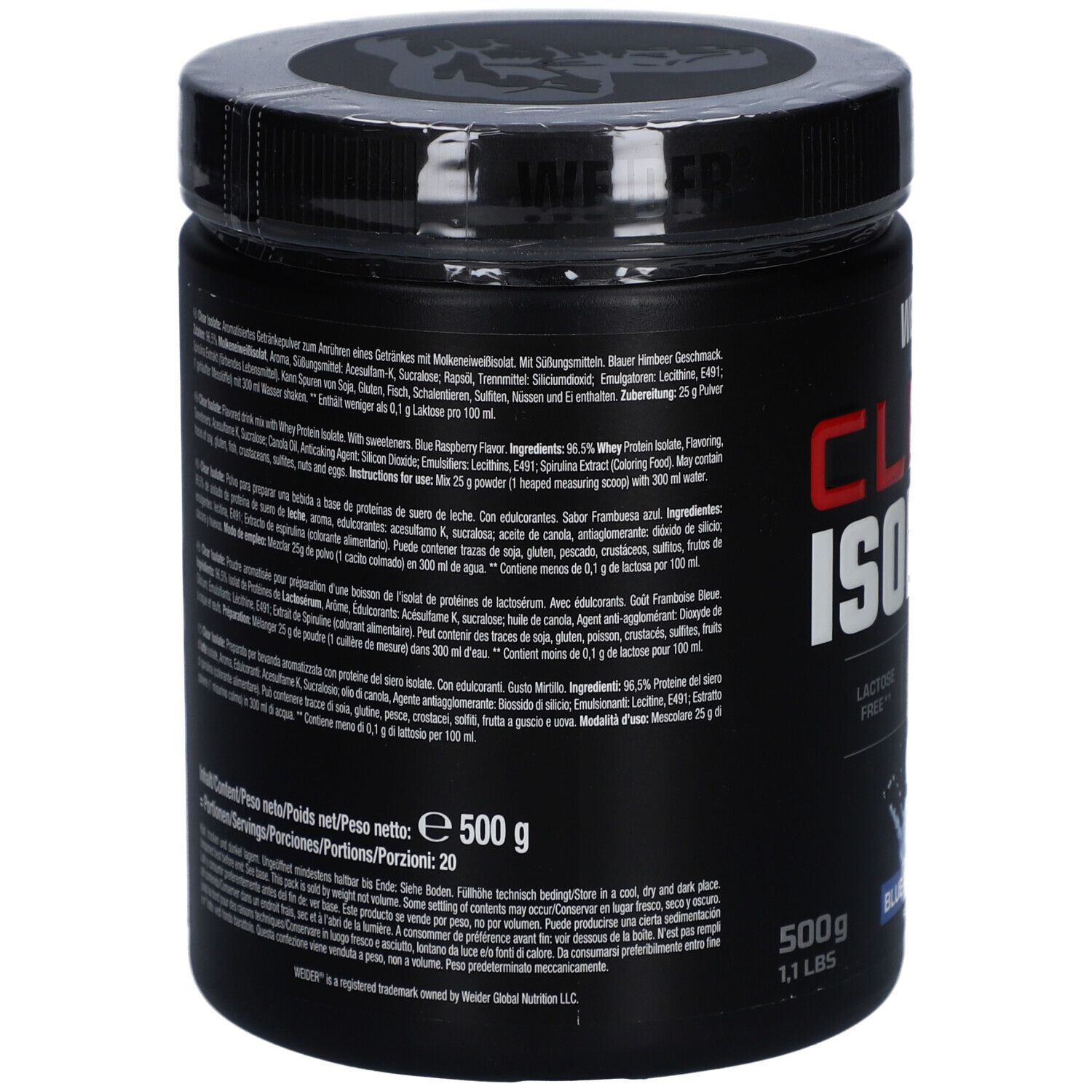 Weider Clear Isolate Blaue Himbeere – Eiweißpulver