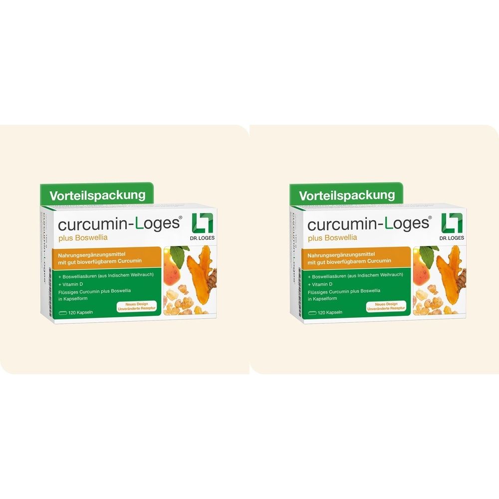 curcumin-Loges plus Boswellia - hoch bioverfügbare Kurkuma-Kapseln plus Weihrauch