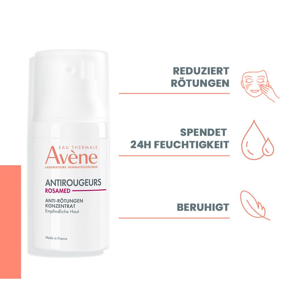 Antirougeurs Rosamed SPF50+ Anti-Rötungen Konzentrat Protect + Avène Antirougeurs Rosamed Konzentrat - für zu Rötungen und Rosazea neigende Haut