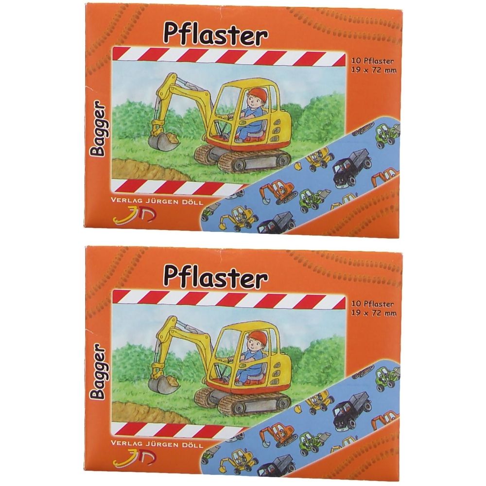 Kinderpflaster Bagger