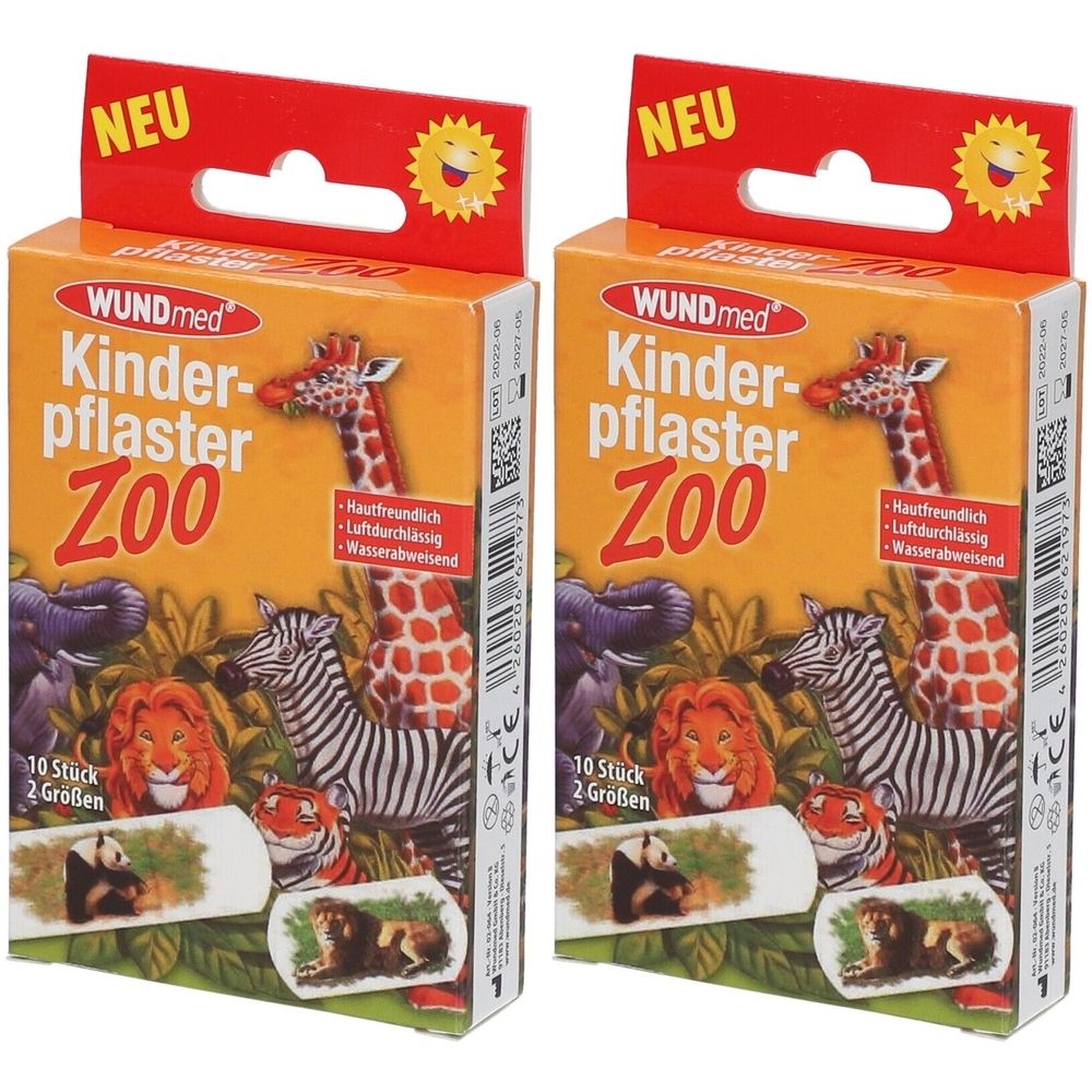 WUNDmed® Kinderpflaster Zoo 2 Grössen