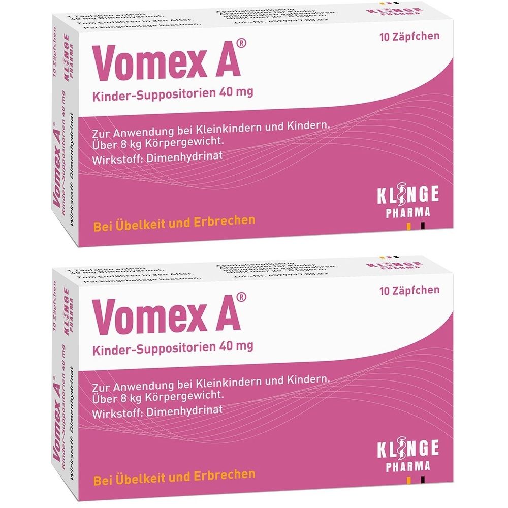 Vomex A® 40 mg Kinder-Suppositorien
