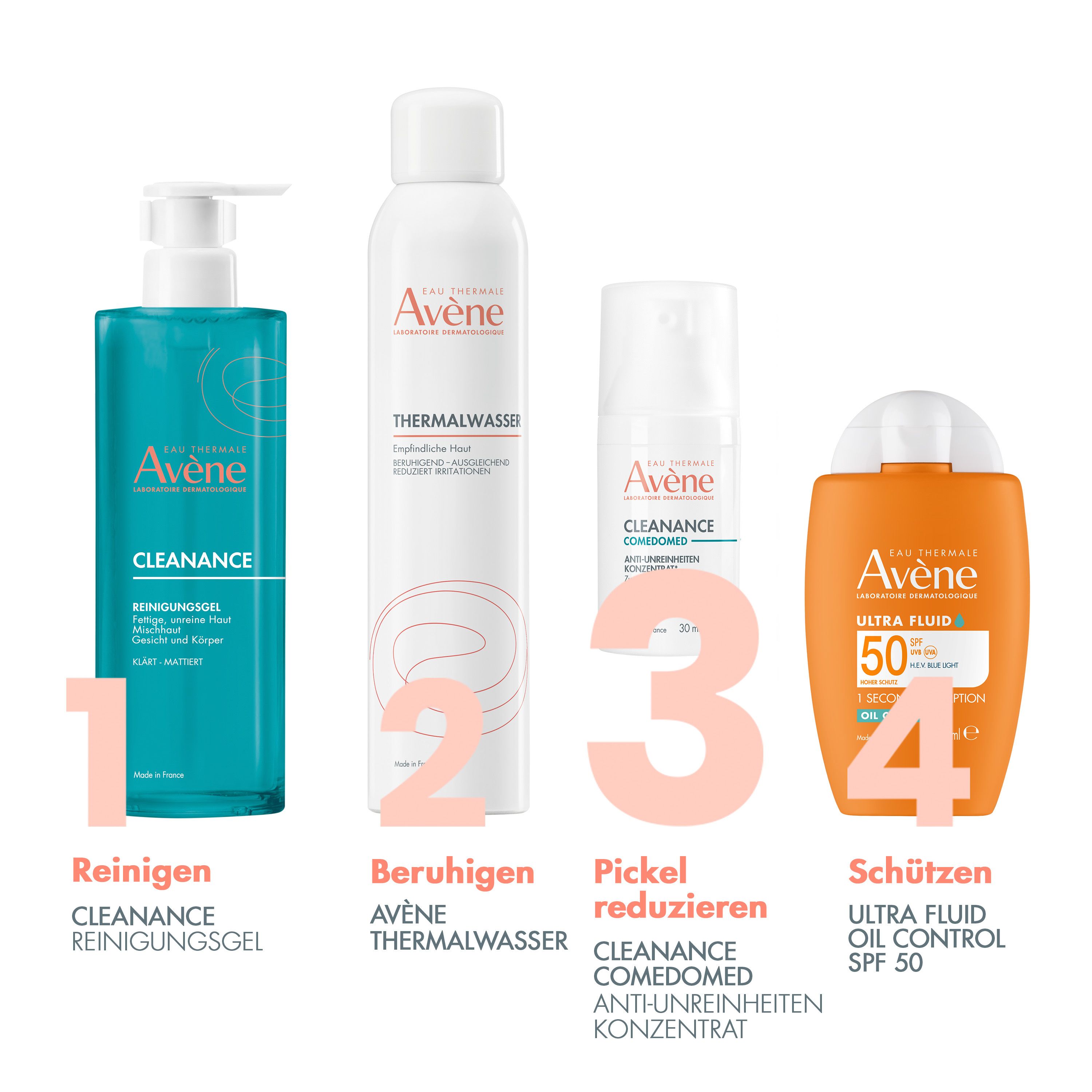 Avène Cleanance Comedomed Anti-Unreinheiten Konzentrat + Avène Cleanance Reinigungsgel - bei Akne, Pickel und Mitesser