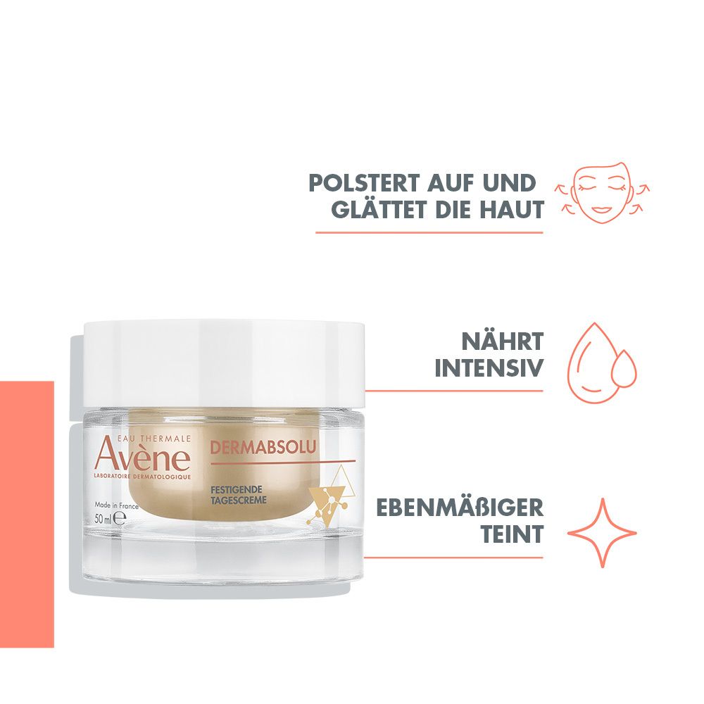 Avène DERMABSOLU intensiv-konturstraffende Nachtcreme + Avène DERMABSOLU festigende Tagescreme - Anti-Aging Pflege mit Bakuchiol