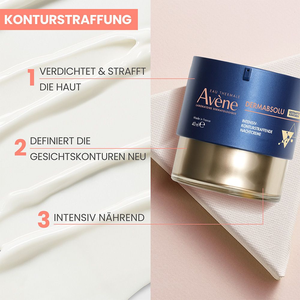 Avène DERMABSOLU intensiv-konturstraffende Nachtcreme + Avène DERMABSOLU festigende Tagescreme - Anti-Aging Pflege mit Bakuchiol