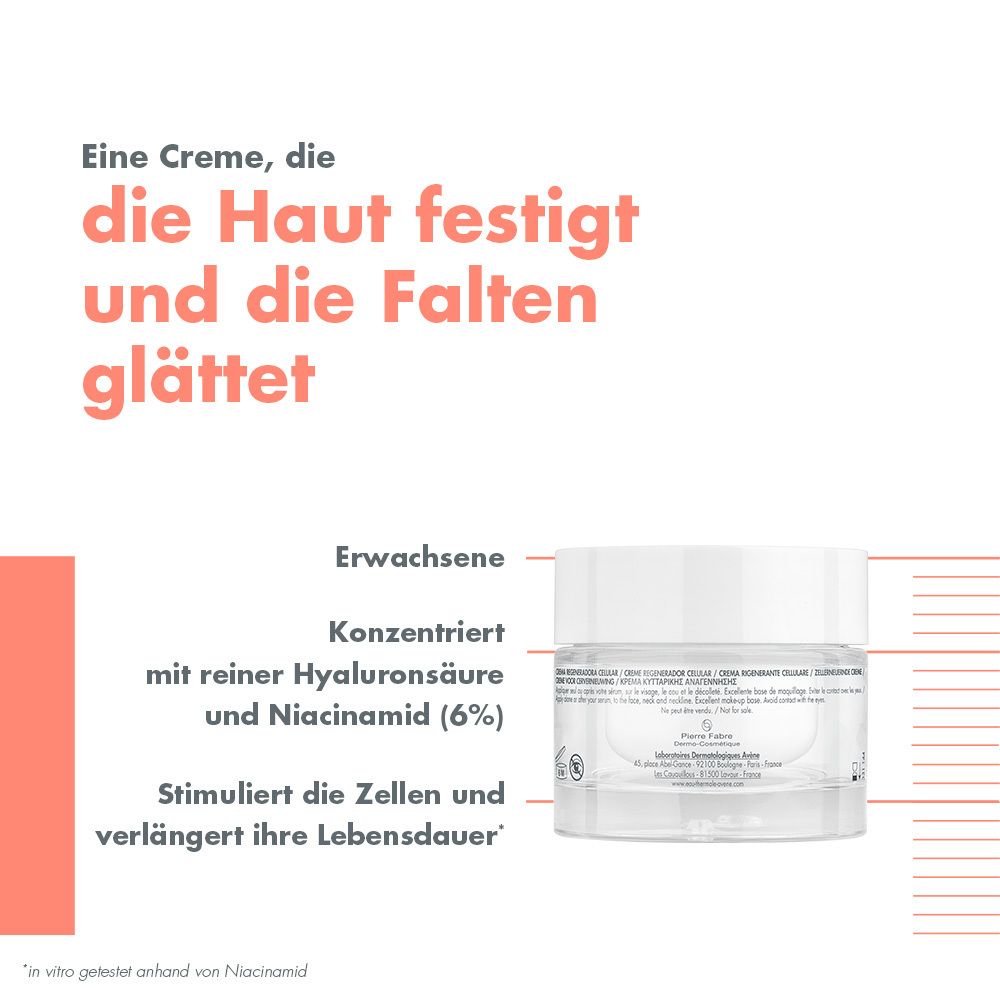 Avène Hyaluron Activ B3 Zellerneuernde Creme - Tagescreme mit Niacinamid + Avène Hyaluron Activ B3 Zellerneuernde Creme Nachfüllpack