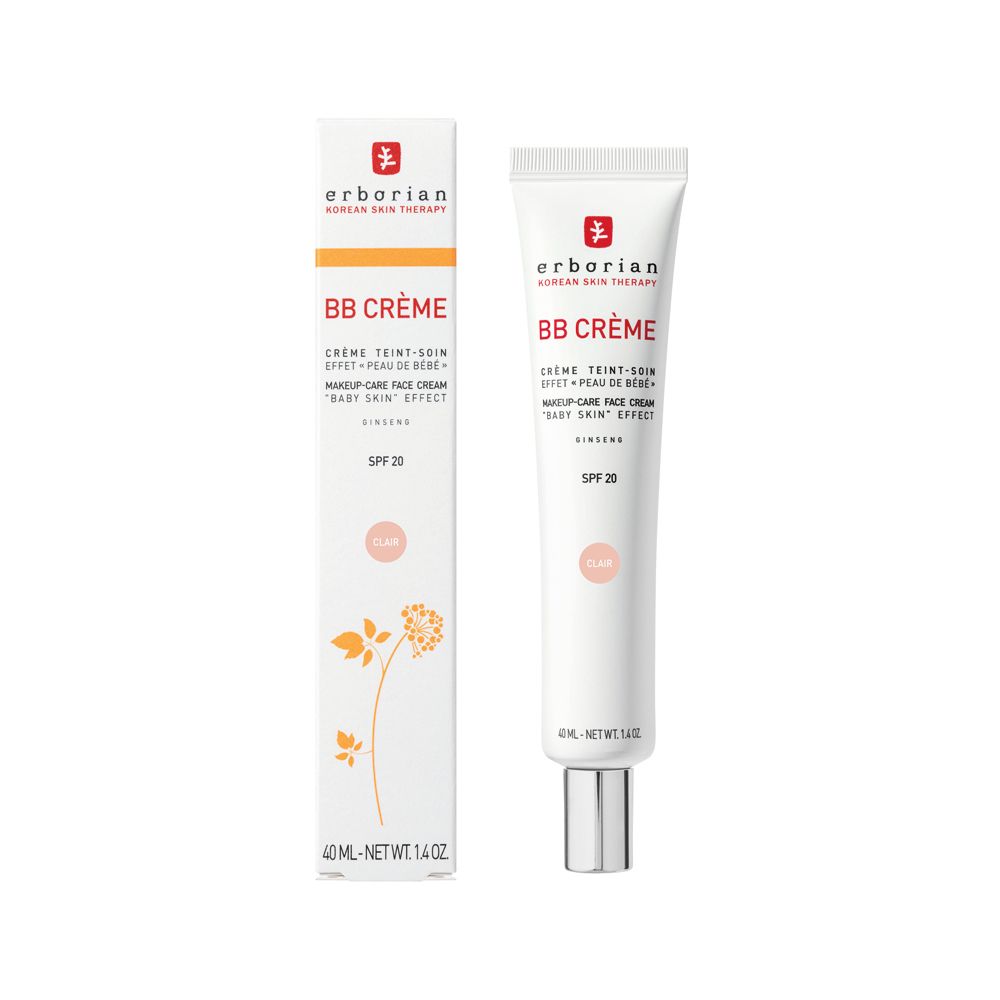 BB Creme Clair Tube und Verpackung mit Ginseng-Motiv, SPF 20.