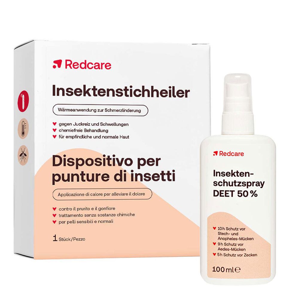 Redcare Insektenstichheiler + Redcare Insektenschutzspray DEET 50%