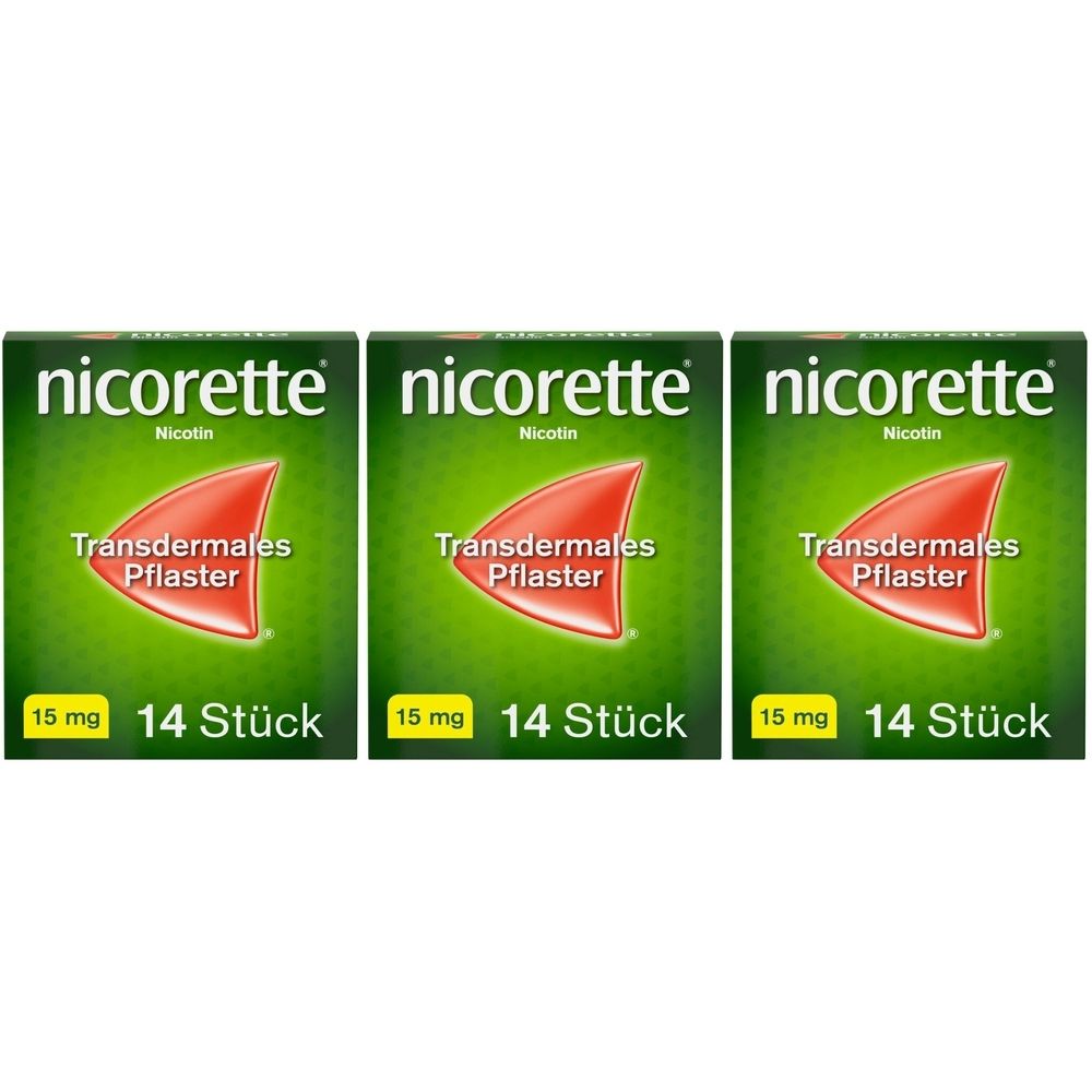 nicorette TX Pflaster mit 15 mg Nikotin zum Rauchen aufhören