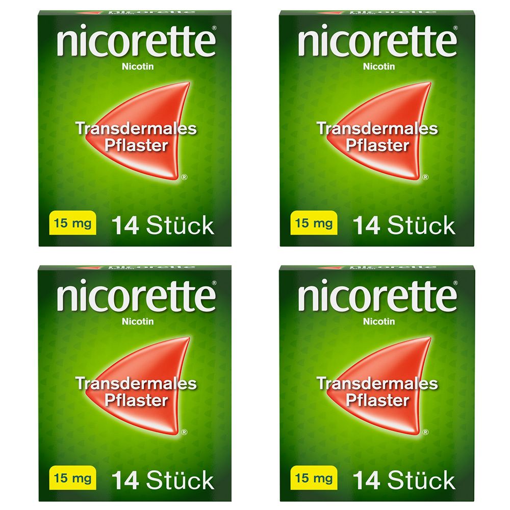 nicorette TX Pflaster mit 15 mg Nikotin zum Rauchen aufhören