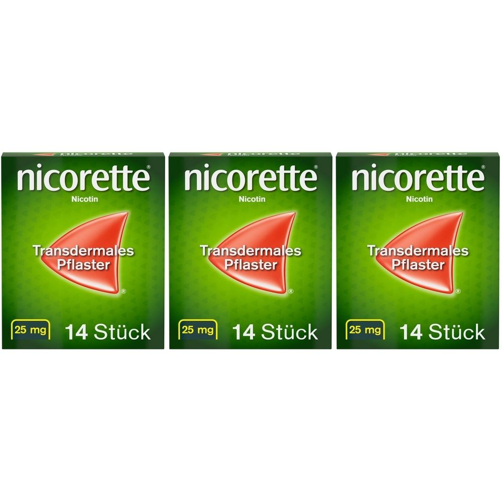 nicorette TX Pflaster mit 25 mg Nikotin zum Rauchen aufhören