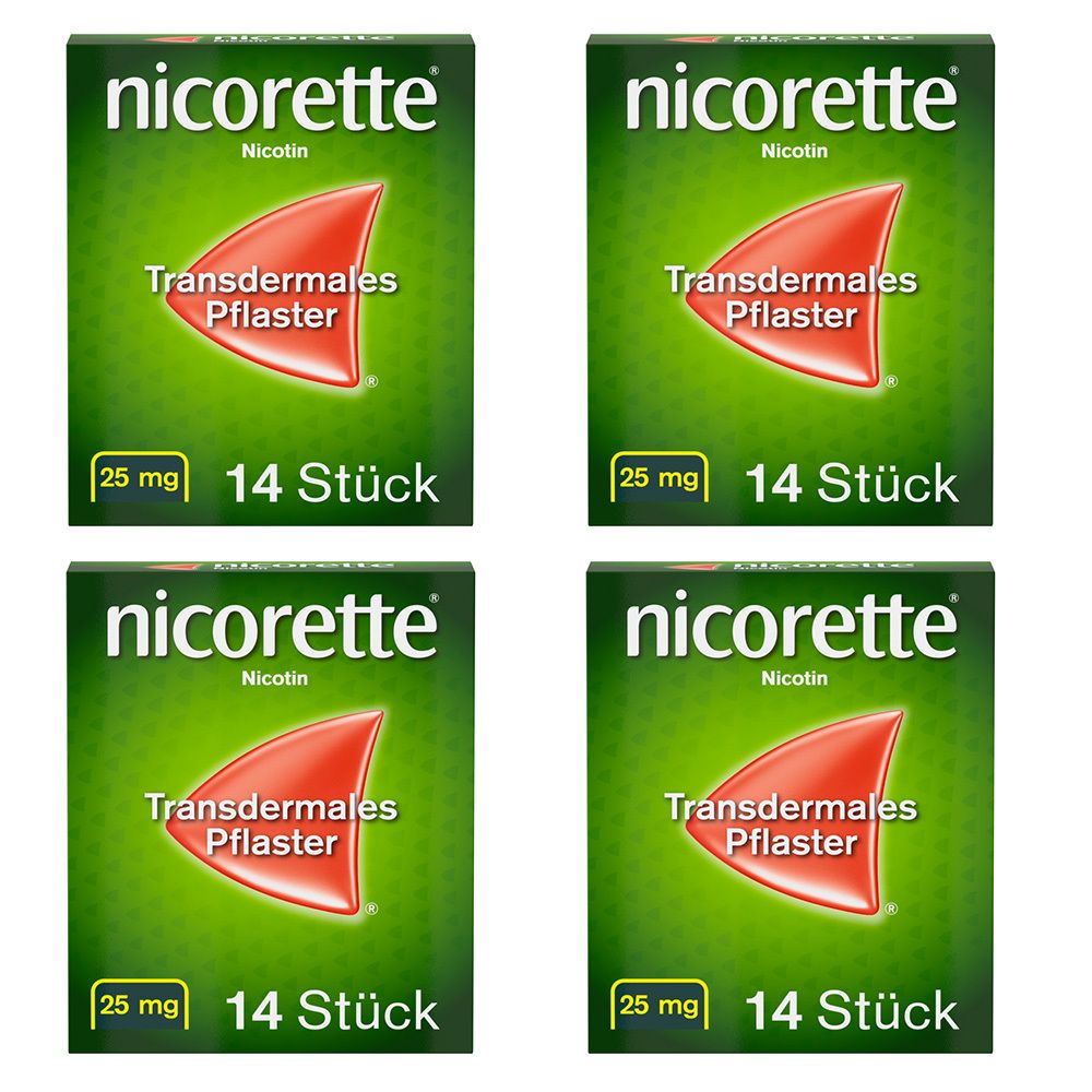 nicorette TX Pflaster mit 25 mg Nikotin zum Rauchen aufhören