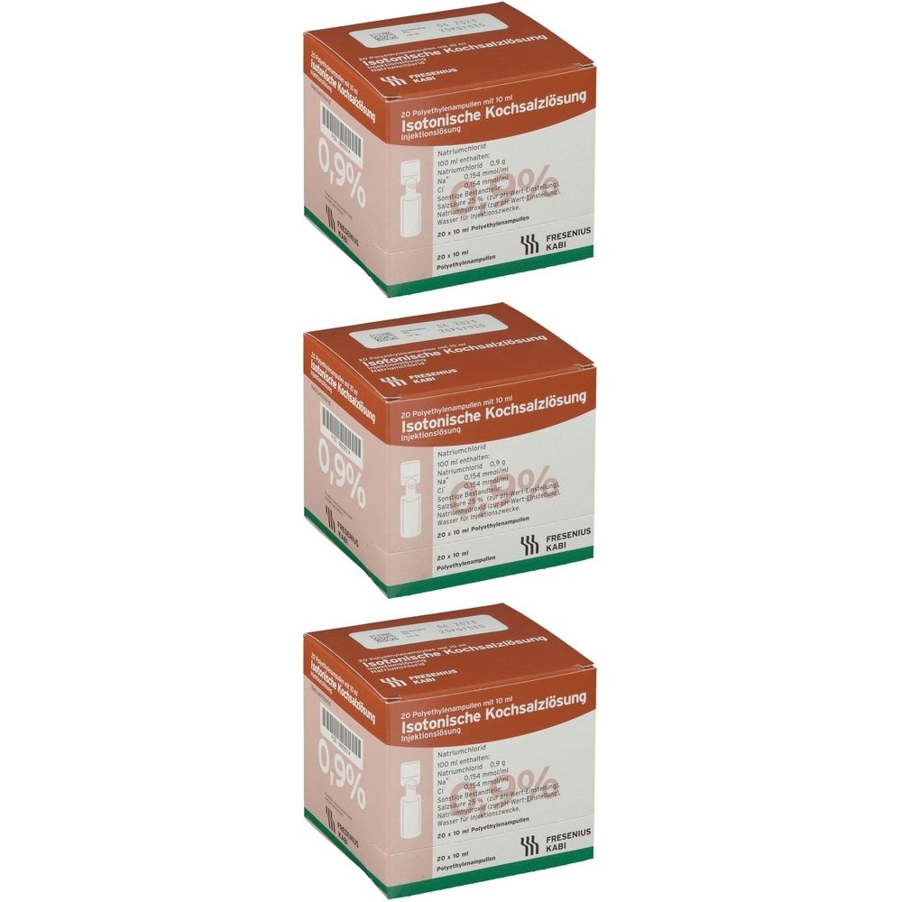 Isotonische Kochsalzlösung 0,9% Plastikampulle