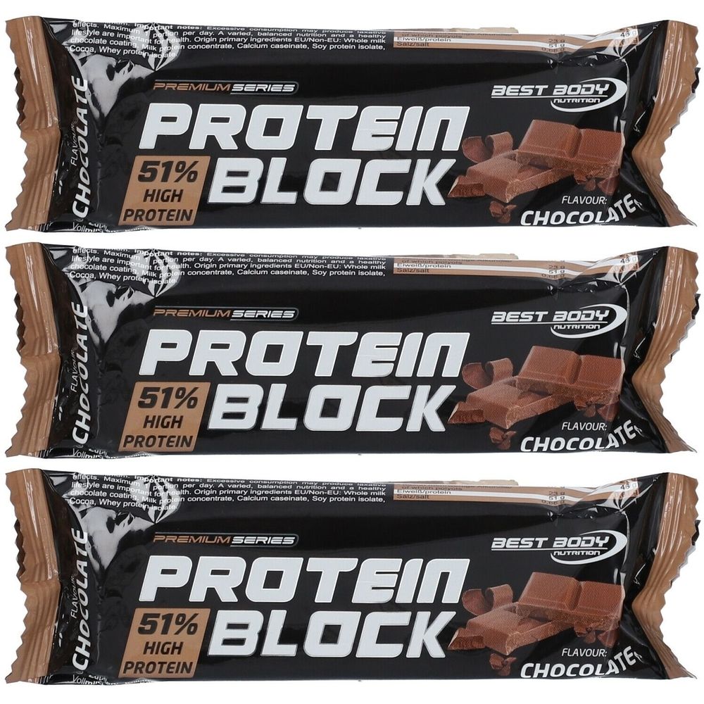 BEST BODY NUTRITION VITAL PROTEIN BLOCK CHOCOLATE 3x