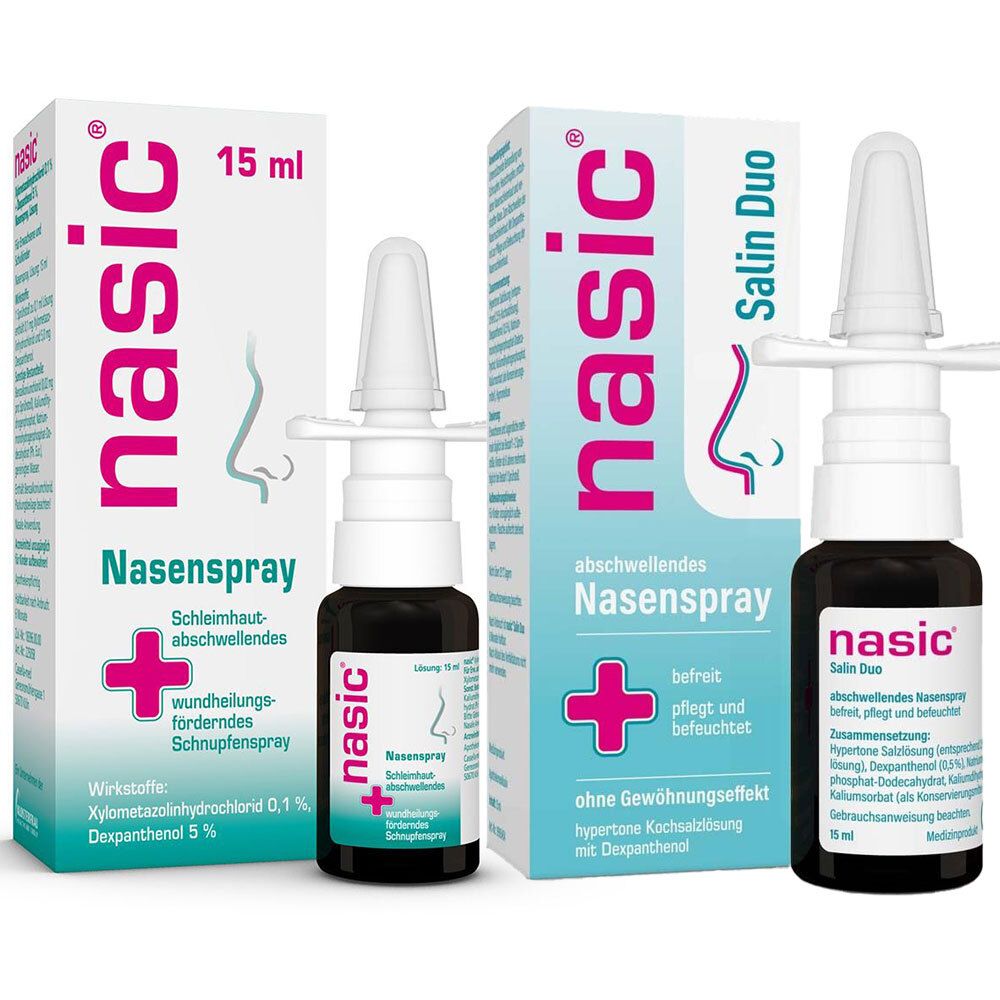 nasic® Nasenspray + nasic® Salin Duo Nasenspray
