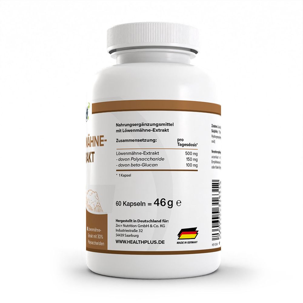 HEALTH+ LÖWENMÄHNE EXTRAKT 60 St - Shop Apotheke