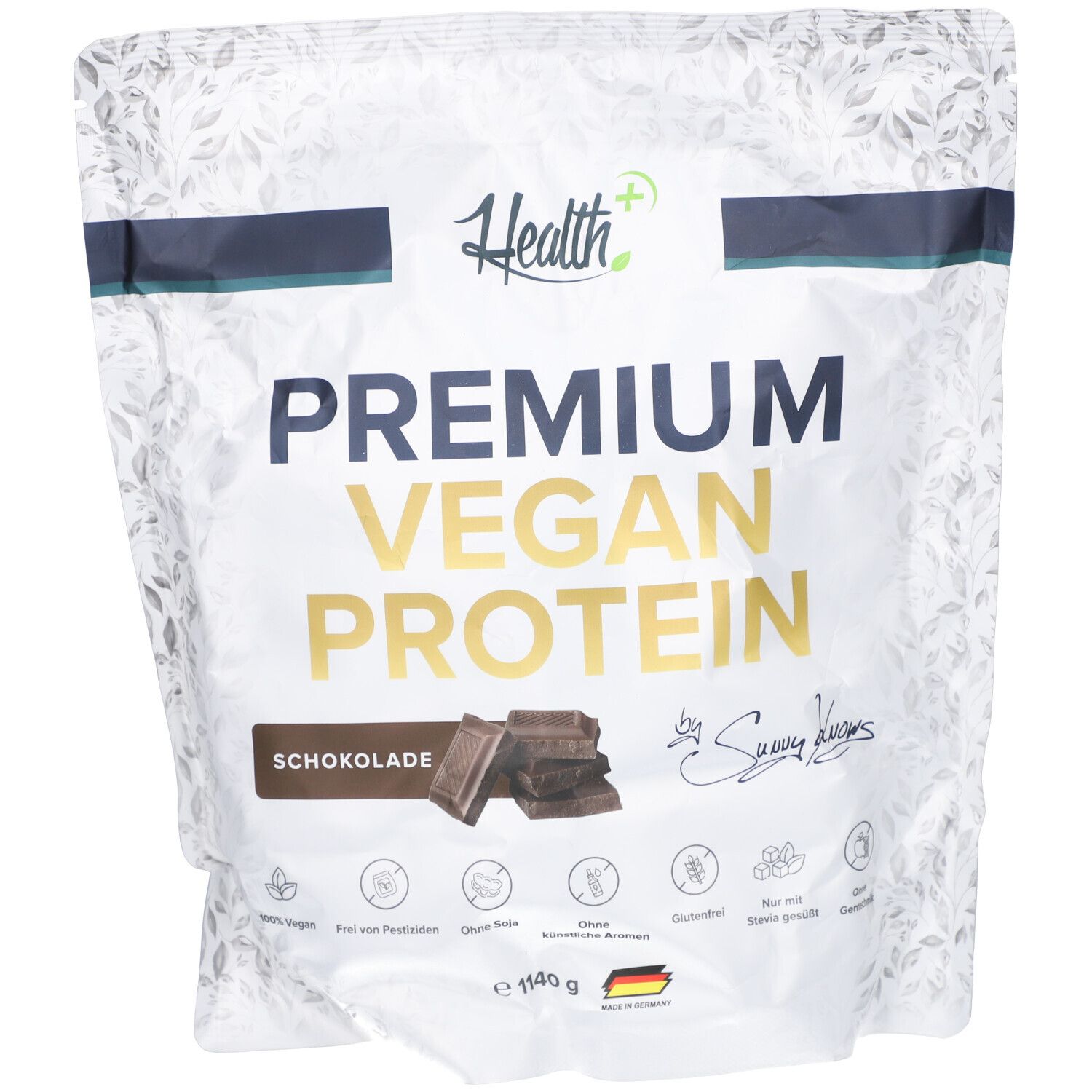 Health+ Premium Vegan Protein (1140g) Chocolate 1140 g Pulver