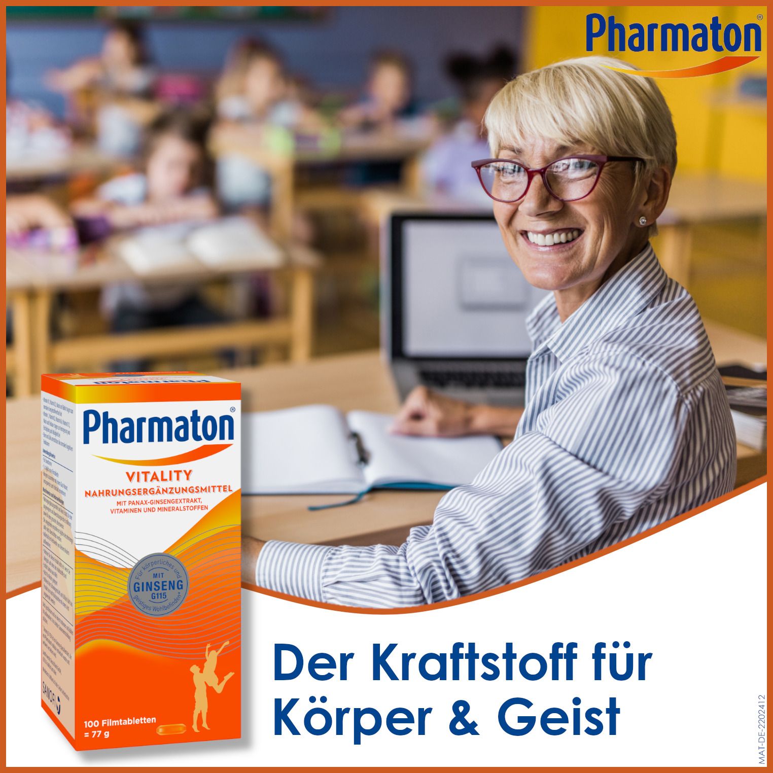 Pharmaton Vitality 3x 100Stk. | Mit Ginseng G115 mit Vitaminen und Mineralstoffen für Vitalität