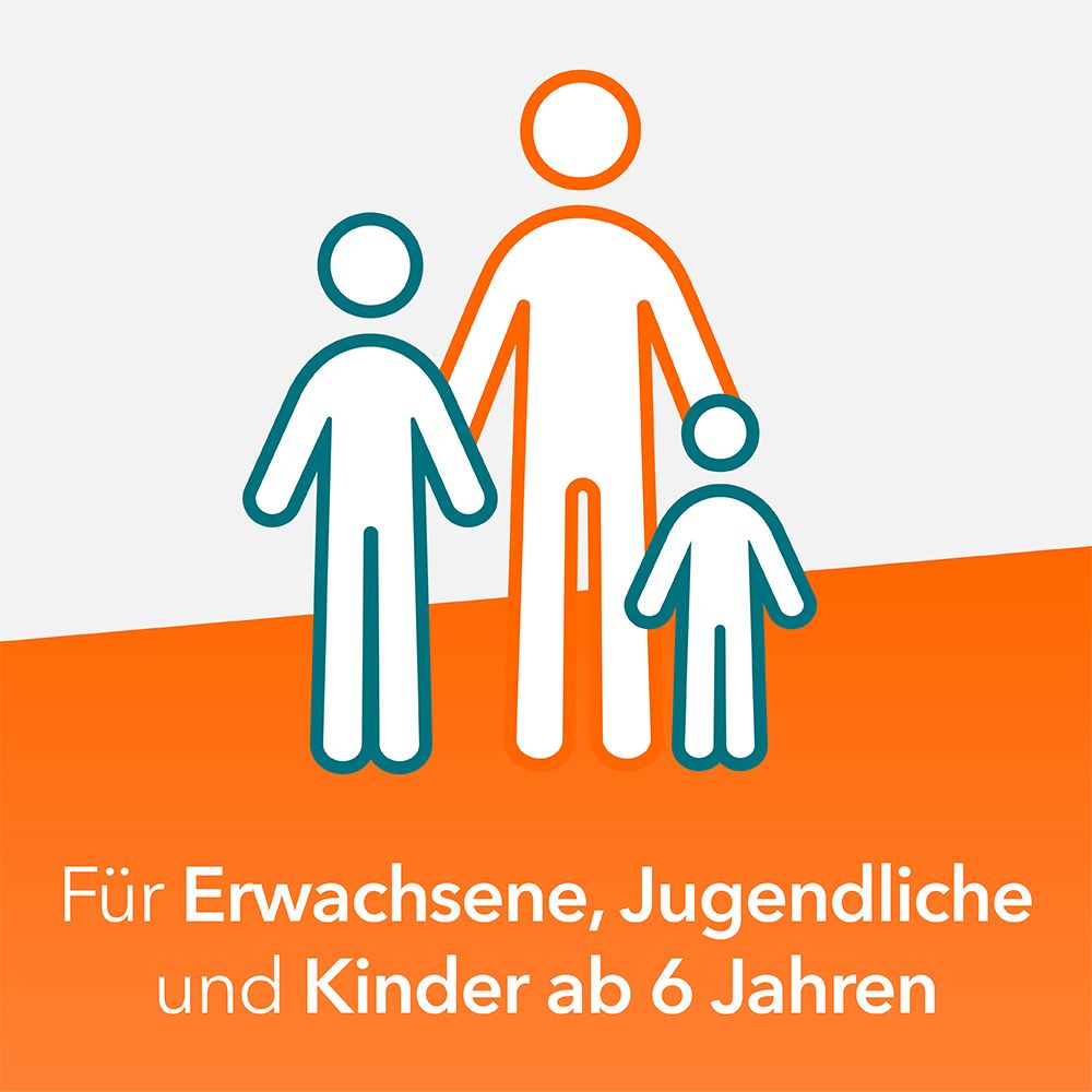 Grafik: Familie. Text: Für Erwachsene, Jugendliche und Kinder ab 6 Jahren.