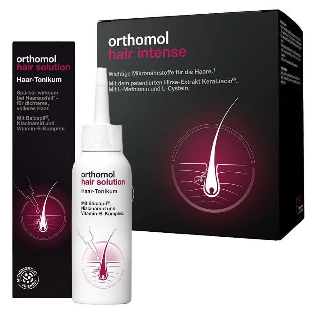 Orthomol Hair Intense Kapseln + Solution Set 1 St