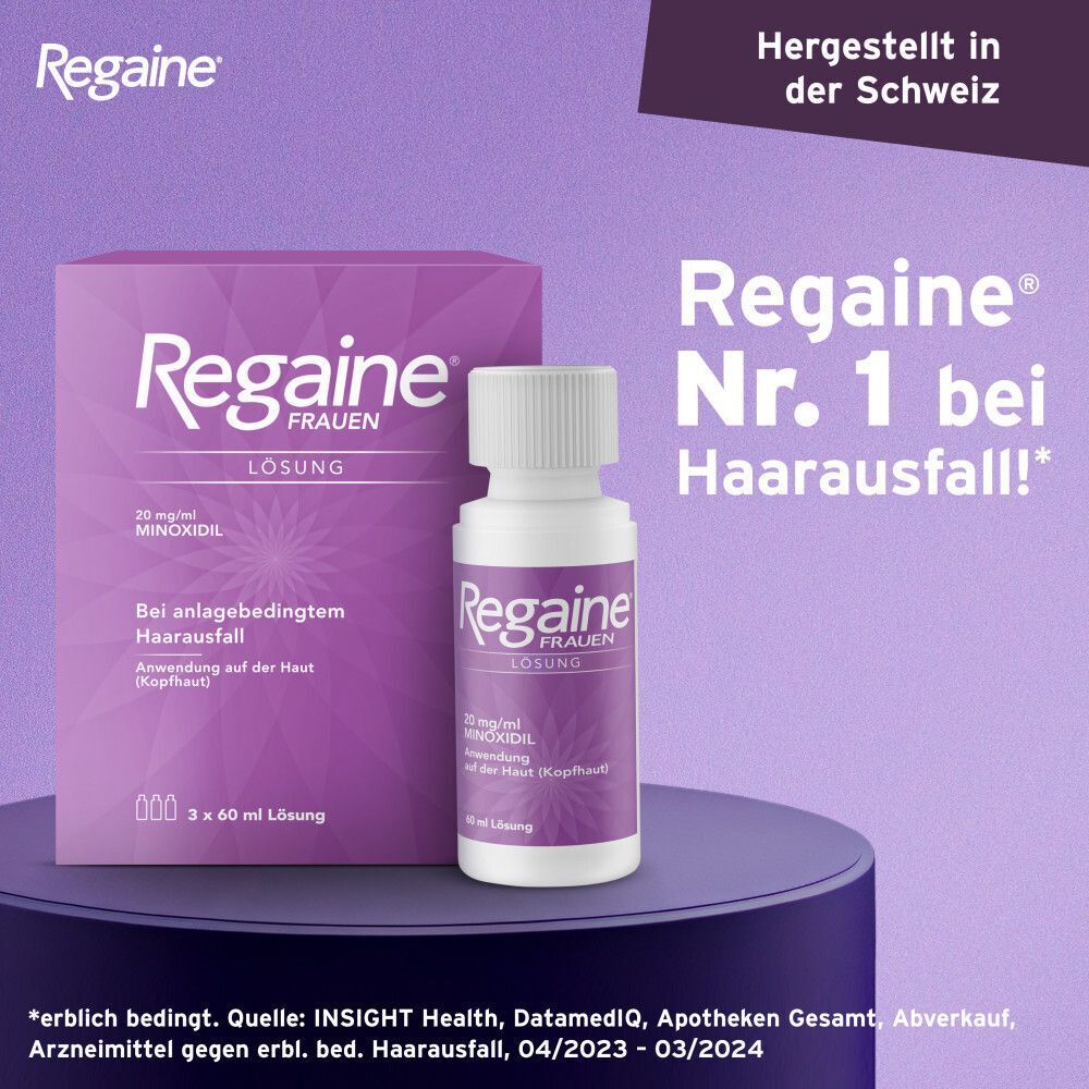 Regaine Frauen Lösung mit Minoxidil bei erblich bedingtem Haarausfall
