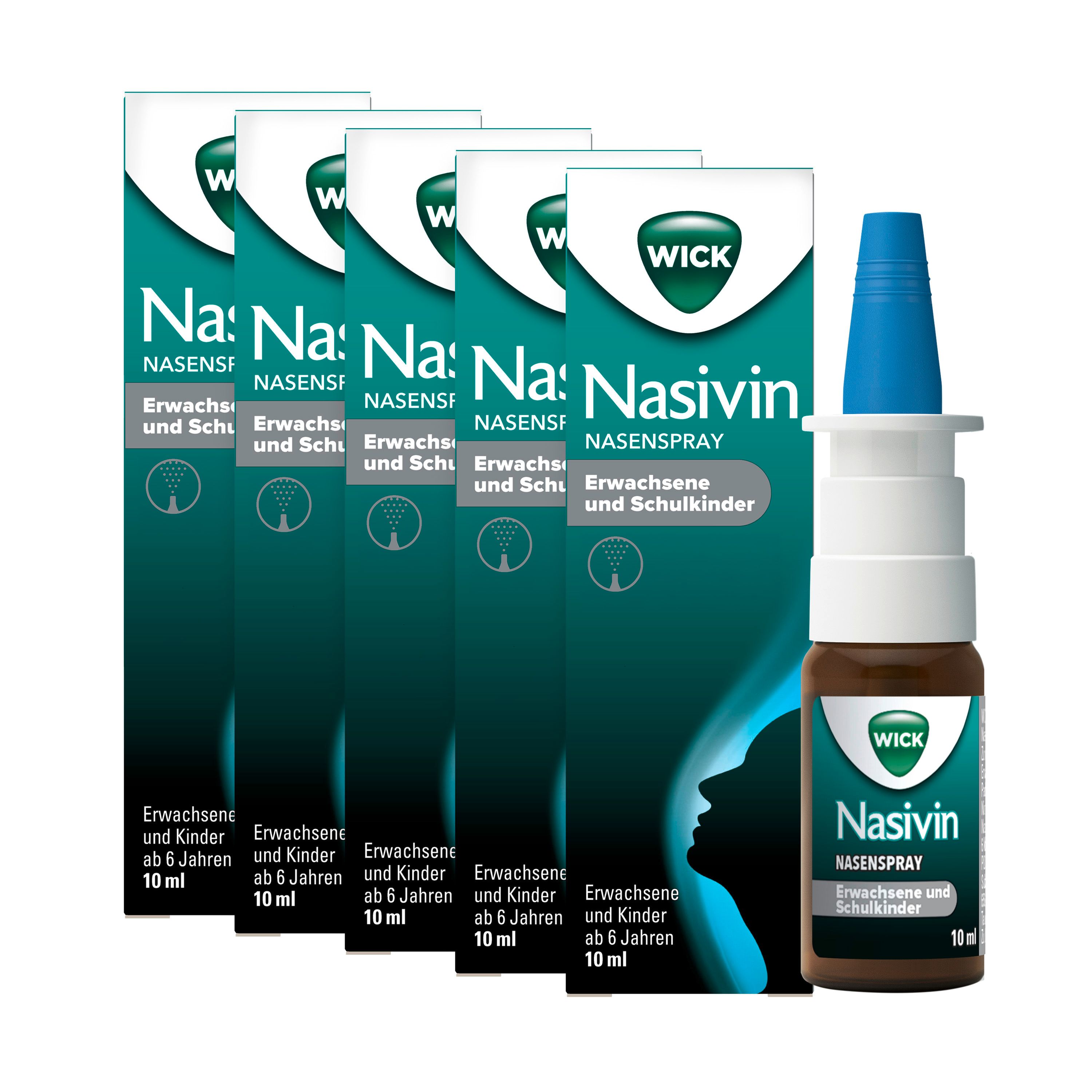 Wick Nasivin Nasenspray Erw./Schulkinder 0,5 mg/ml x5 5x10 ml
