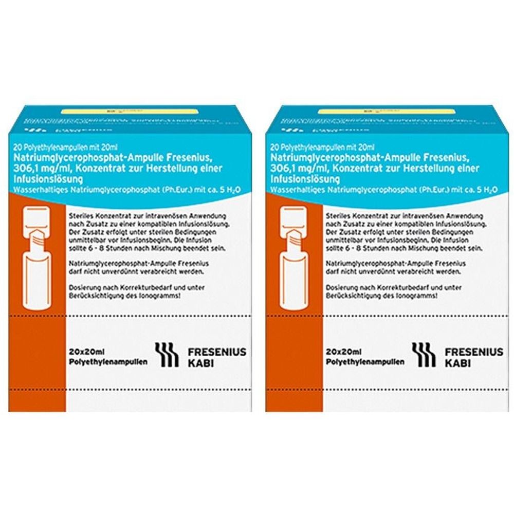 Natriumglycerophosphat Ampulle Infusionslsg.-Konz. x2 2x20x20 ml Infusionslösungskonzentrat