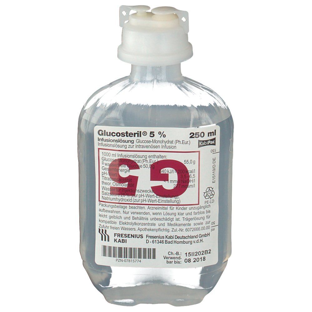 Glucosteril 5% freeflex+ Infusionslösung x2 2x30x250 ml