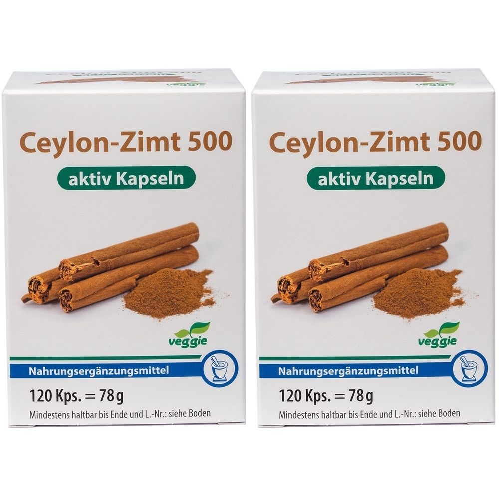 CEYLON-Zimt 500 aktiv Kapseln 2x 2x120 St