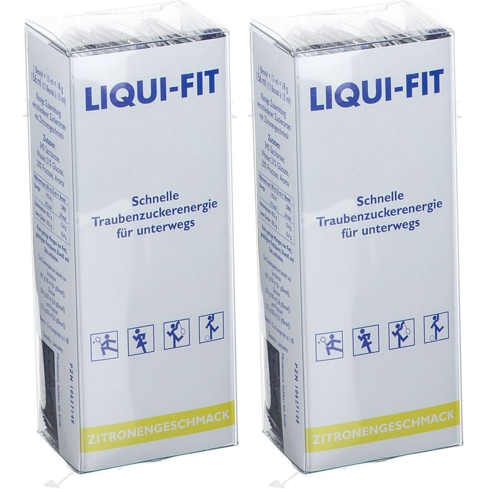 Liqui FIT flüssige Zuckerlösung Lemon Beutel 2x 2x12 St