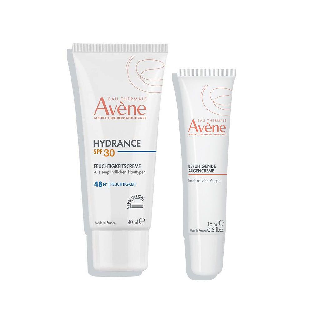 Avène Beruhigende Augencreme + Hydrance Feuchtigkeitscreme SPF 30 Set 1 St