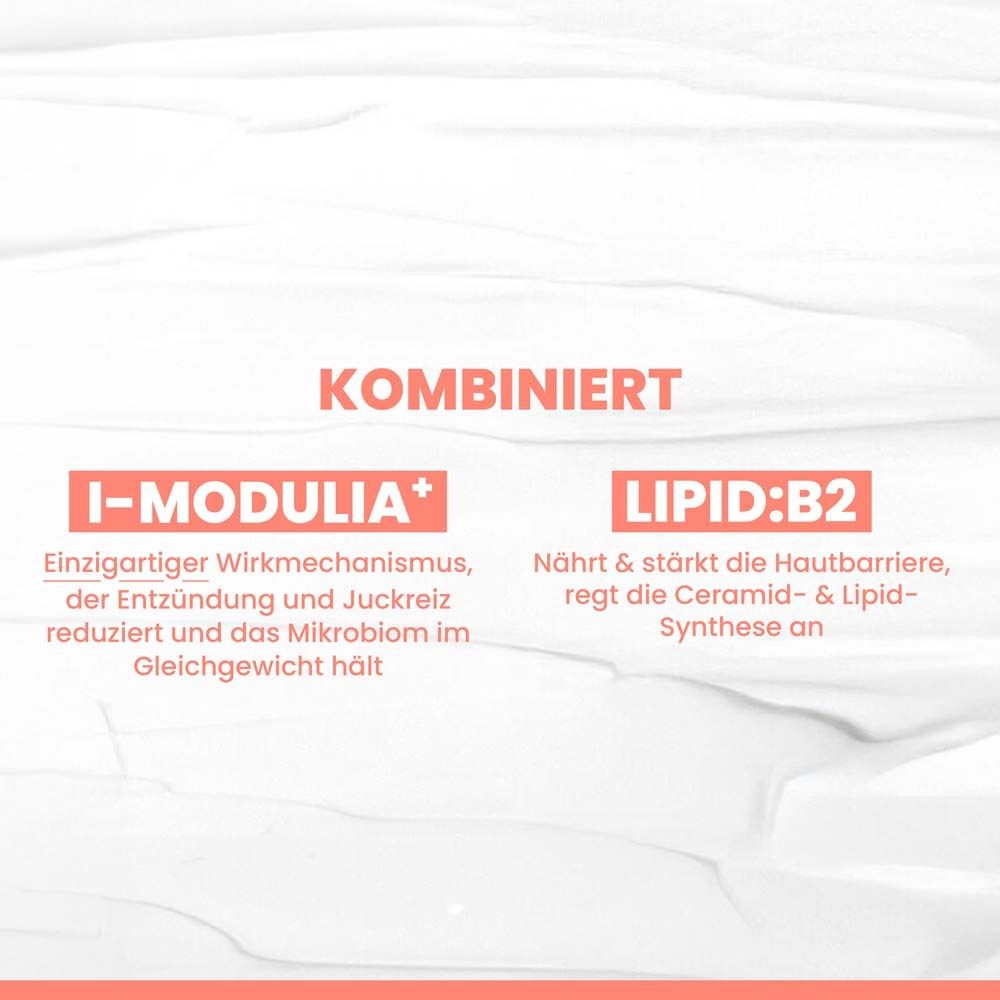 Text: Kombiniert I-Modulia+ und Lipid:B2. Beschreibungen der Inhaltsstoffe und ihrer Wirkung.