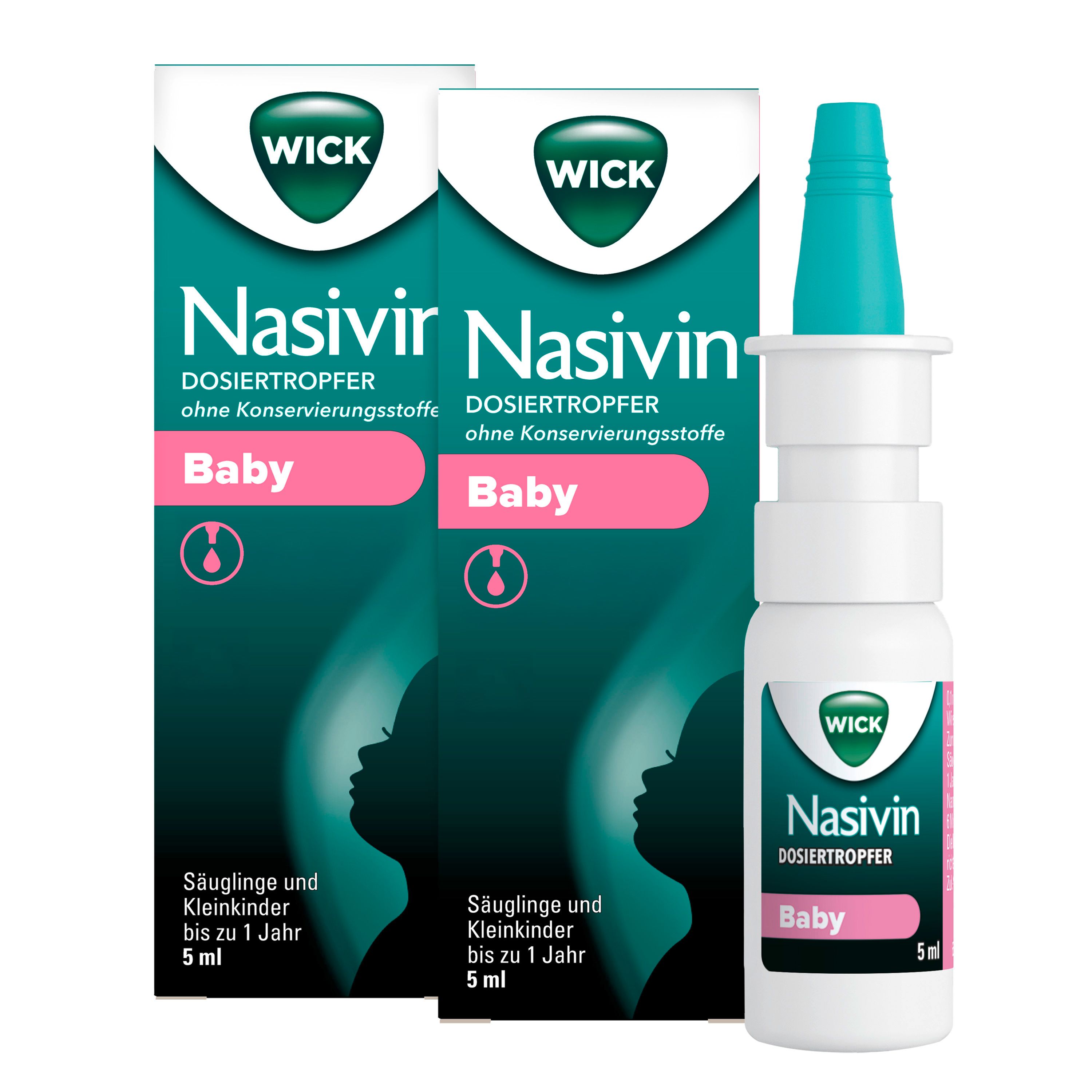 Wick Nasivin Dosiertropfer Baby x2 2x5 ml Nasentropfen