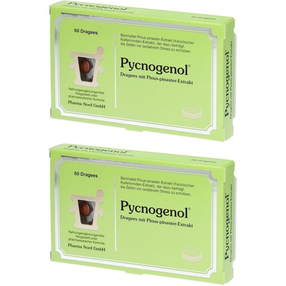 Pycnogenol Kiefernrindenextrakt Pharma Nord Drag. 2x 2x60 St Dragees