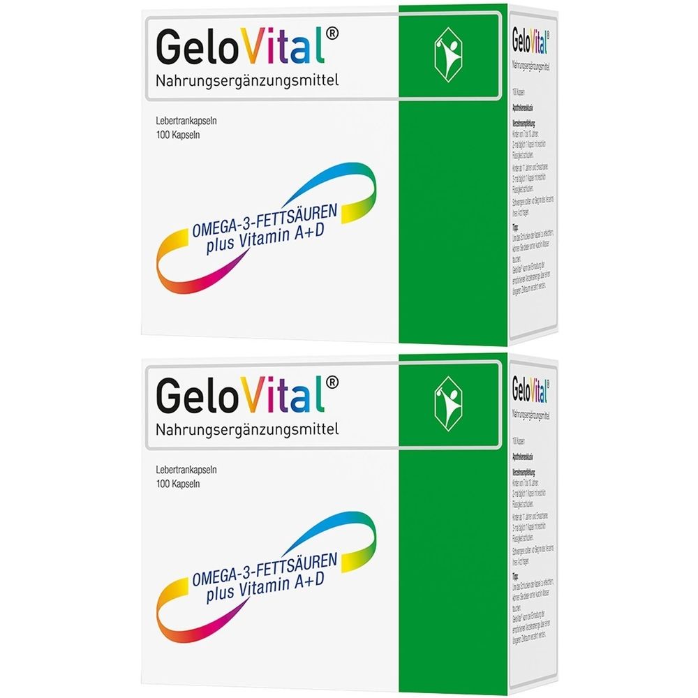 Gelovital Nahrungsergänzungsmittel Lebertran Kaps. 2x 2x100 St Kapseln
