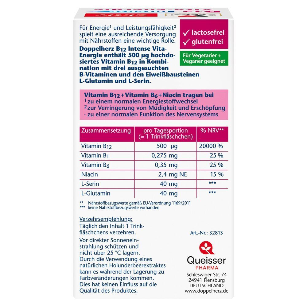 Doppelherz B12 Intense Vita-Energie Trinkfl. 2x 2x18 St Trinkampullen