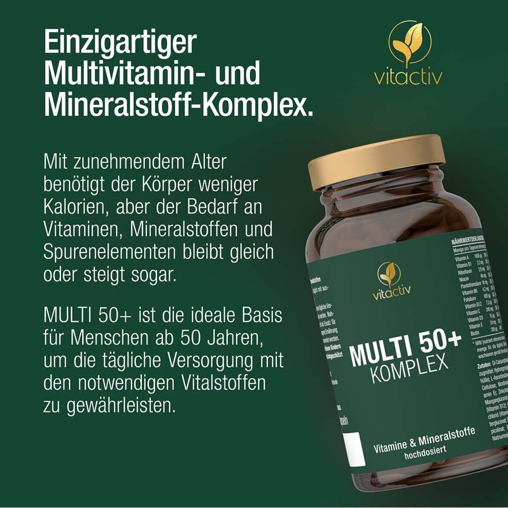 Vitactiv MULTI 50+ Vitamin- & Mineralstoff-Komplex