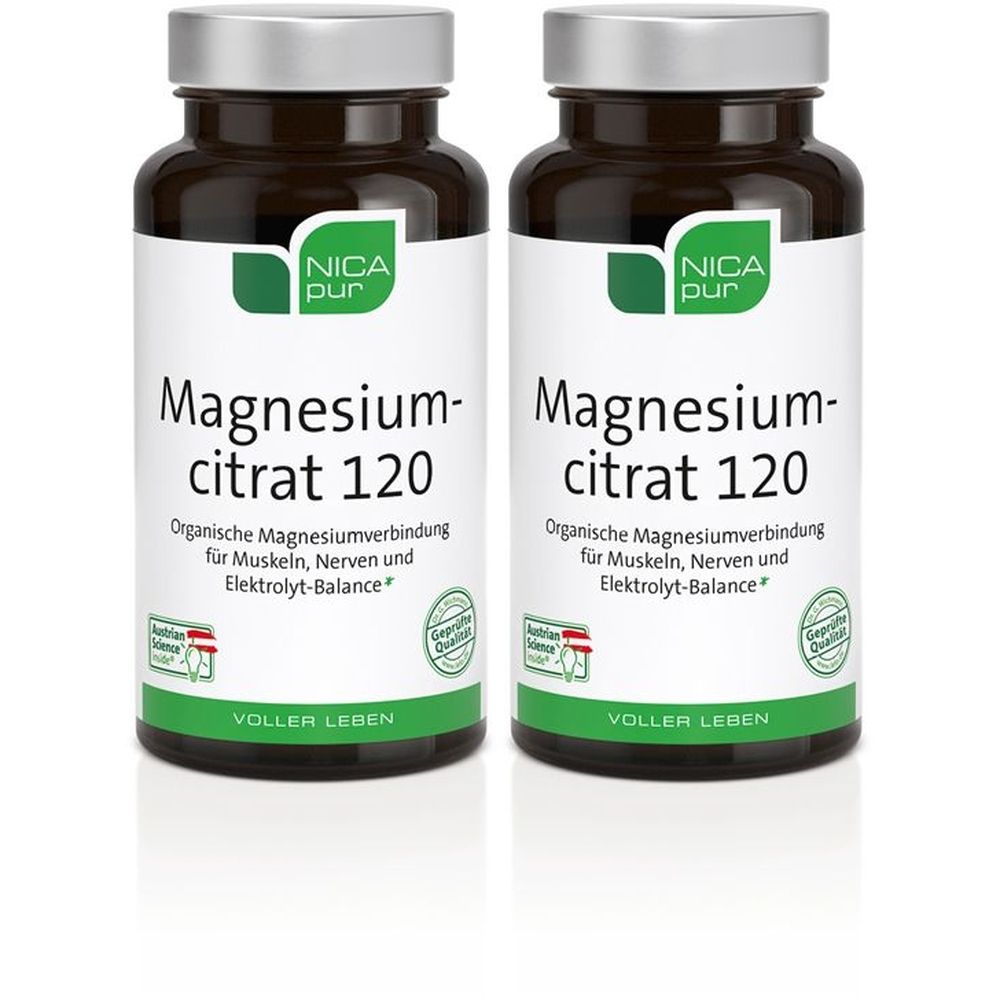 Nicapur Magnesiumcitrat 120 Kapseln 2x 2x60 St