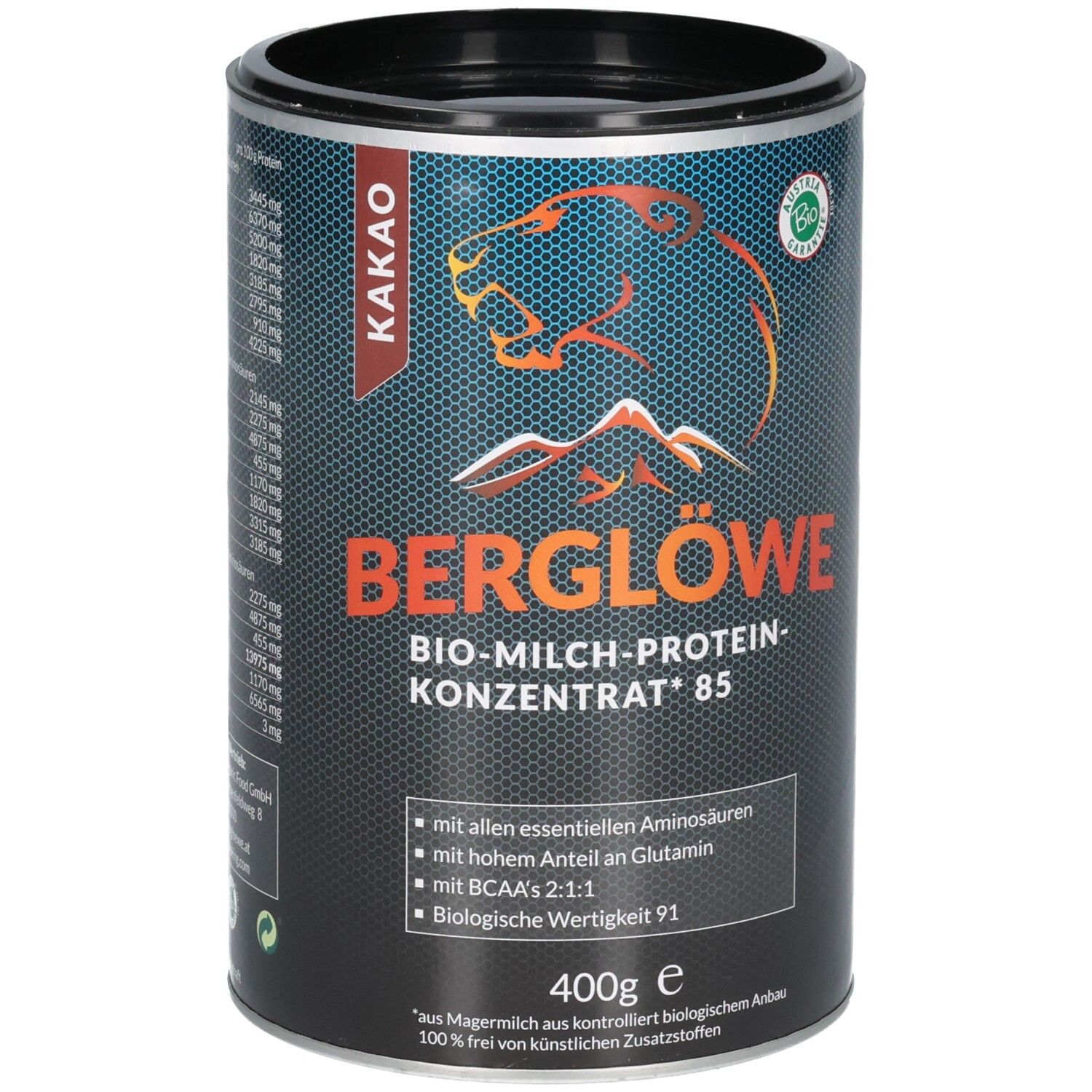 BIO Milchproteinkonzentrat 85 Kakao 400 g Konzentrat