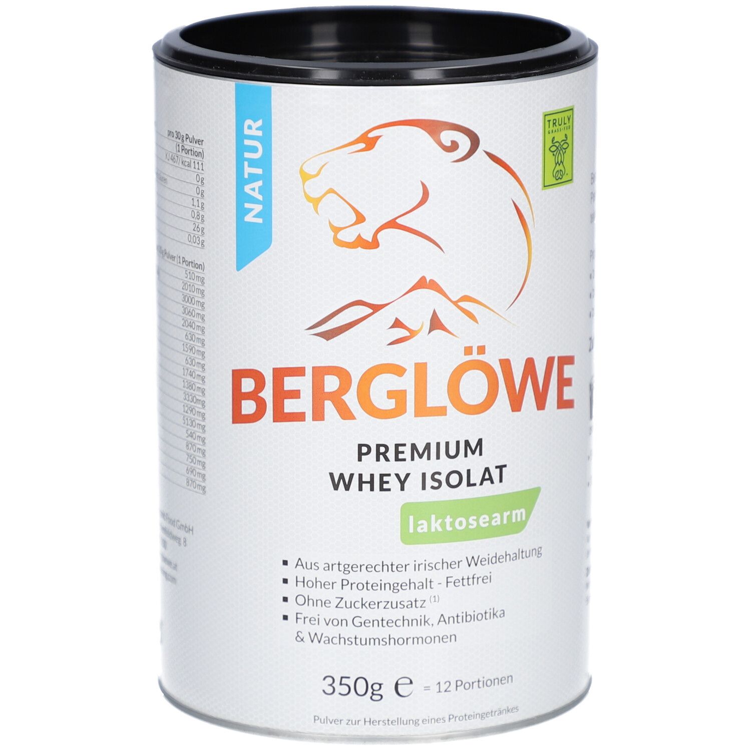 Premium Wheyprotein-Isolat natur, laktosearm 350 g Pulver