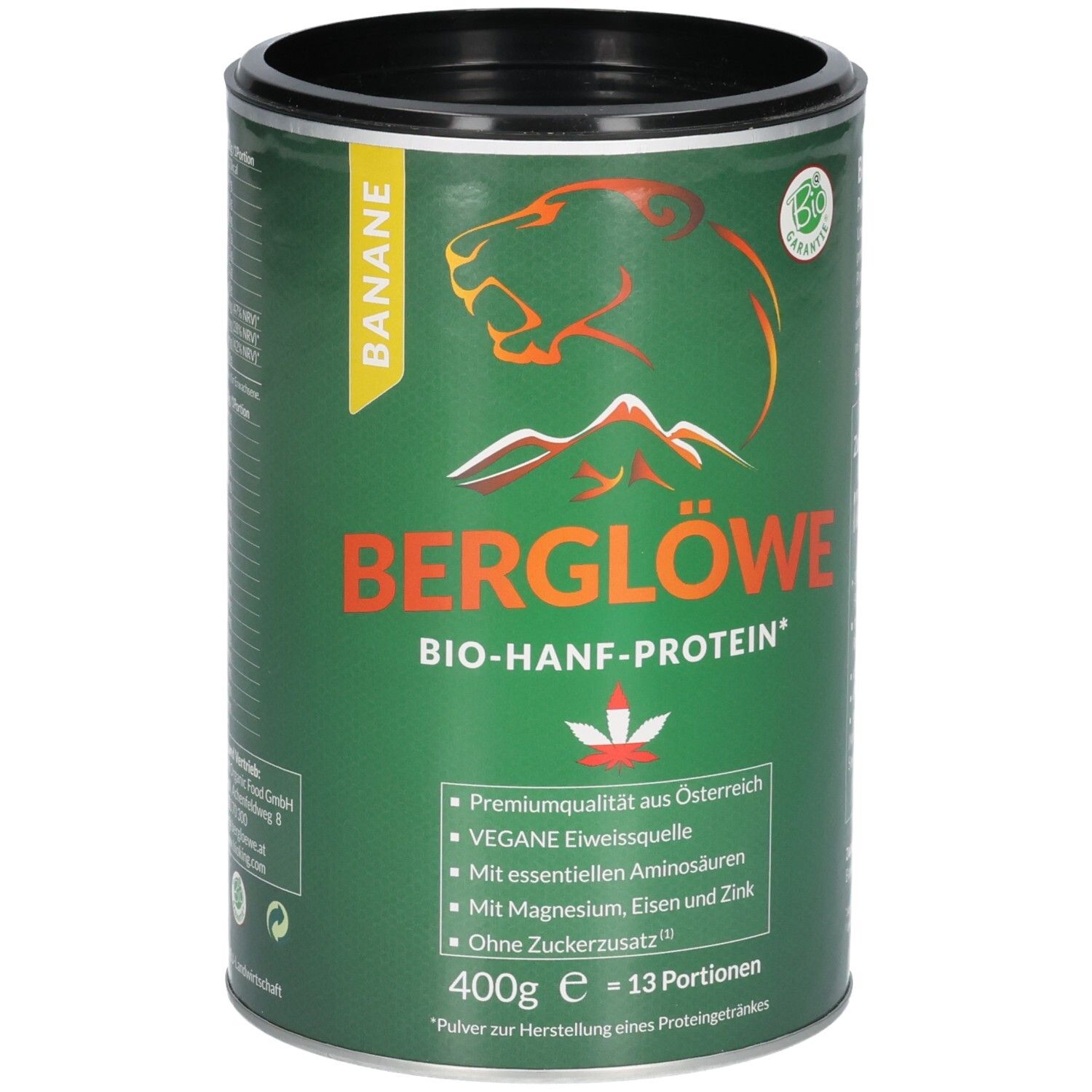 BIO Hanfprotein Banane 400 g Pulver