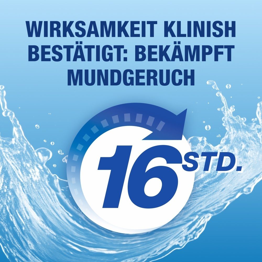 CB12 Mundspülung: Klinisch bestätigte Wirksamkeit gegen Mundgeruch für 16 Stunden.