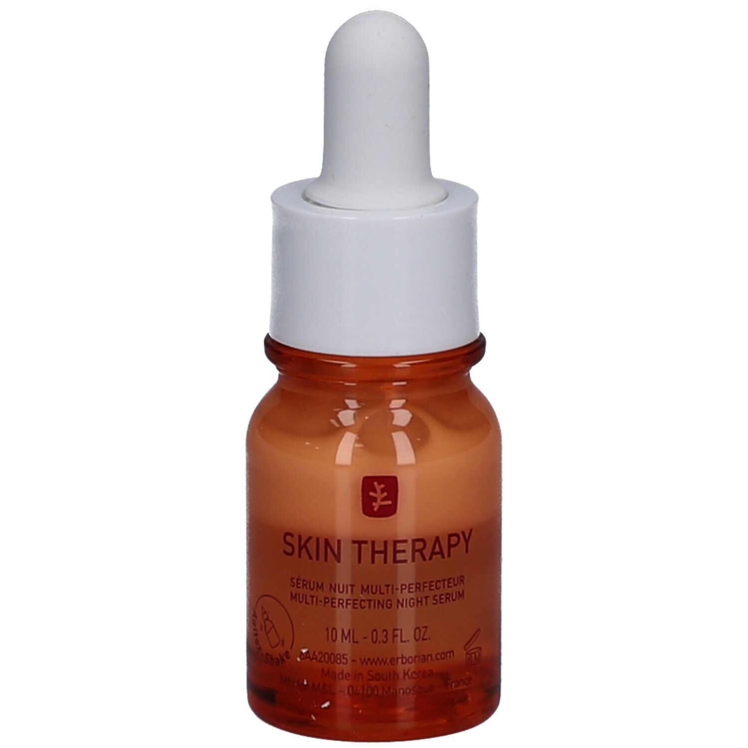 Erborian Skin Therapy Light Serum, 10ml, mit Pipette. Beschriftung auf Deutsch und Englisch.