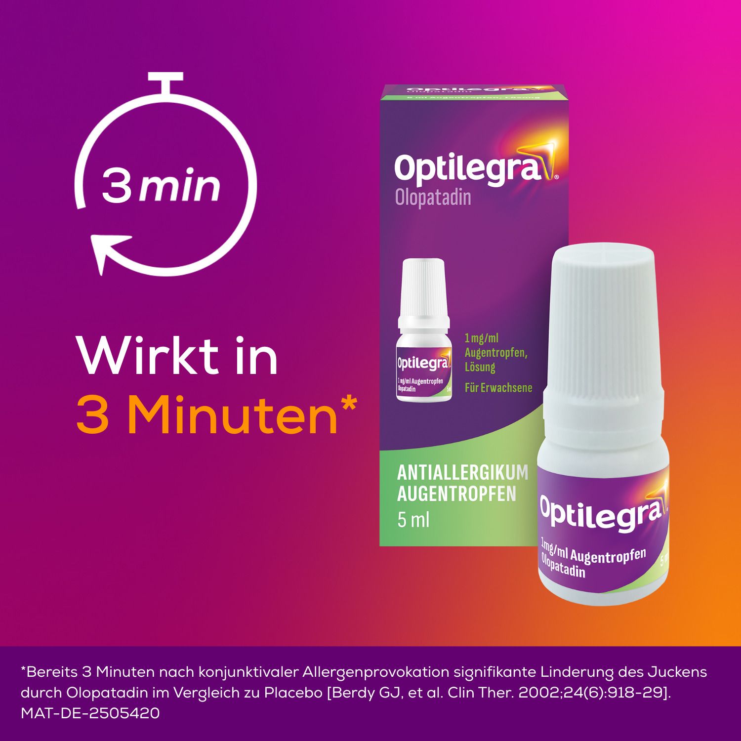 Allegra Allergietabletten + Optilegra® Augentropfen bei Heuschnupfen