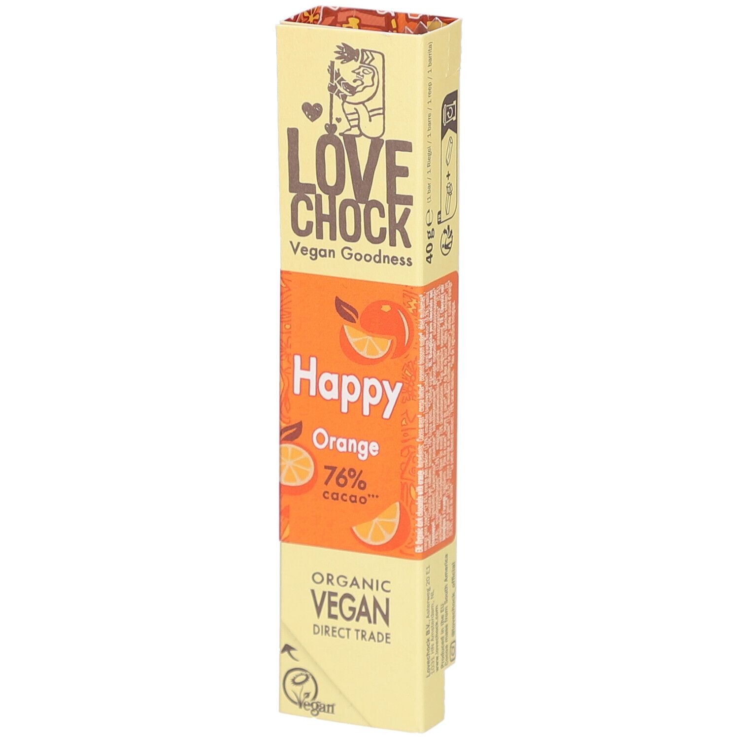 Lovechock Riegel Happy Orange 40 g