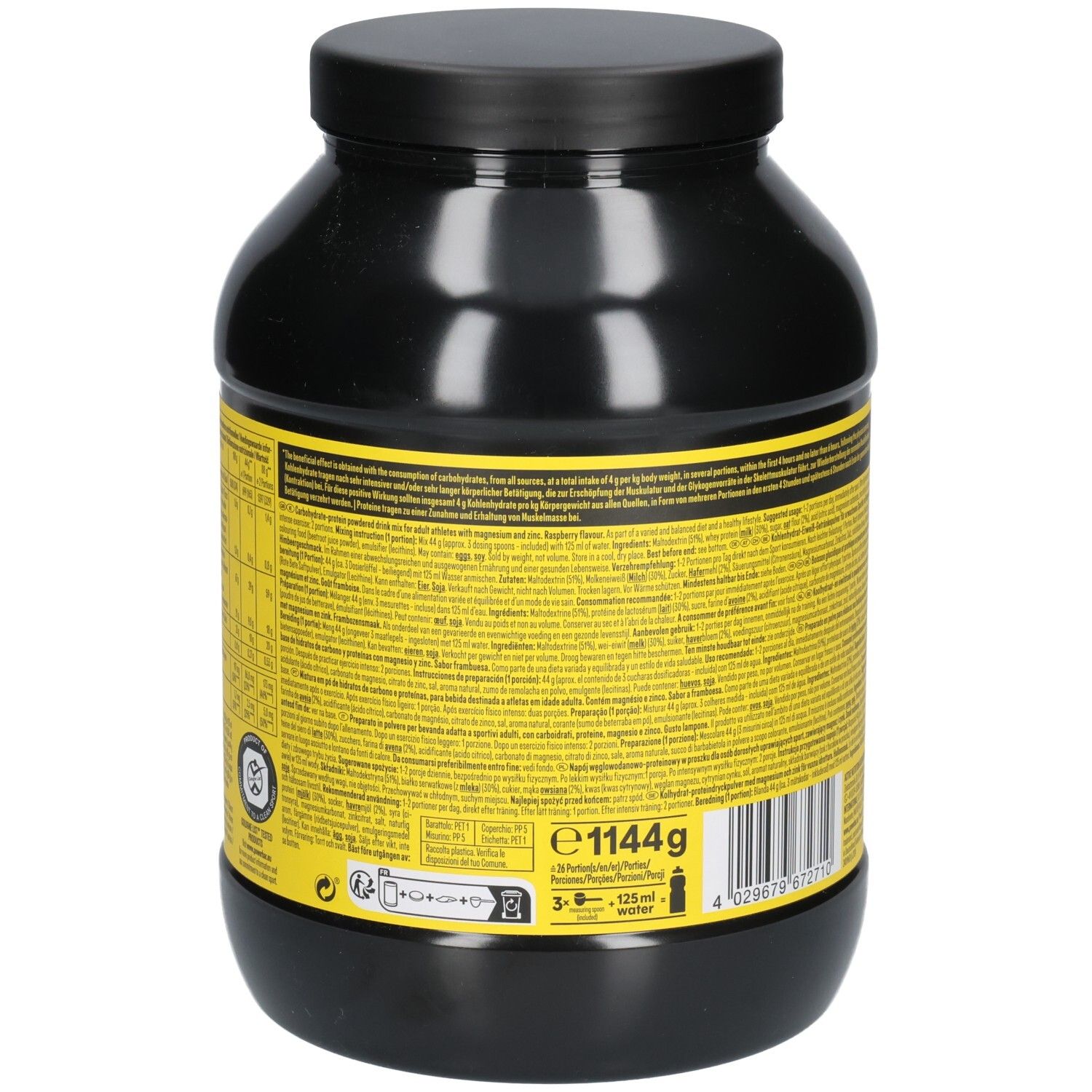 POWERBAR Recovery Max Himbeere Regenerations Whey Drink Pulver